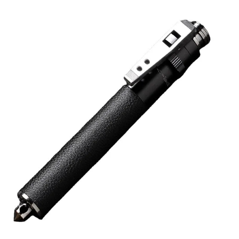 Titanium black automatic spring expandable baton in three sizes: 16-inch, 21-inch, and 26-inch lengths.