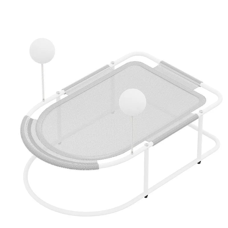 Large grey fabric kennel for cats and puppies with a breathable bracket design