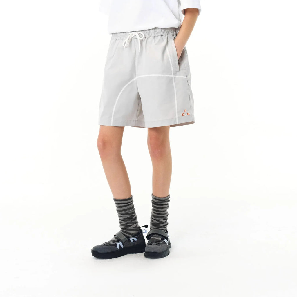 Men's retro functional drawstring shorts in high elasticity polyester fabric