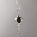 Alloy hollow out creative pendant necklace with mori style winding design and cross chain