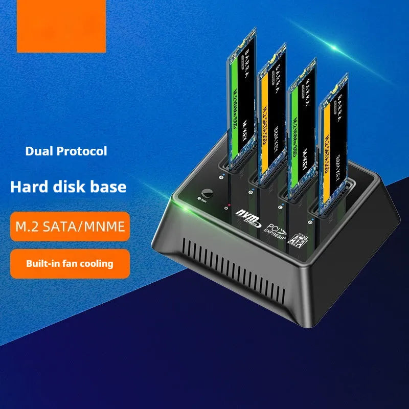Aluminium M2 dual protocol SSD base, dimensions 90mm x 78mm x 34mm, colour K30174P2