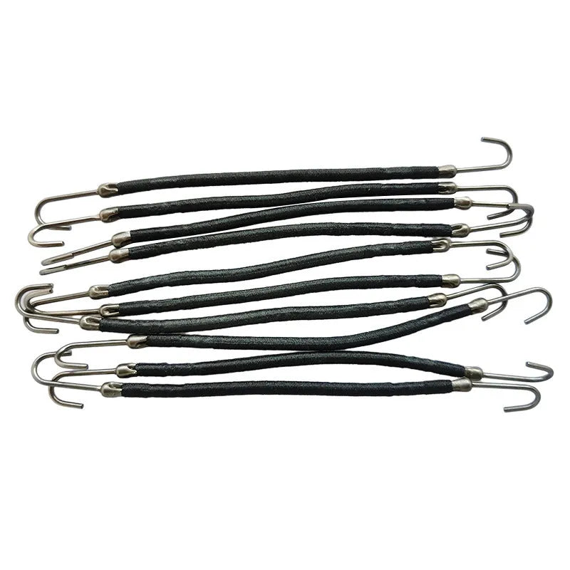 Wig double hook hair styling tool in black, dark brown, or light brown.