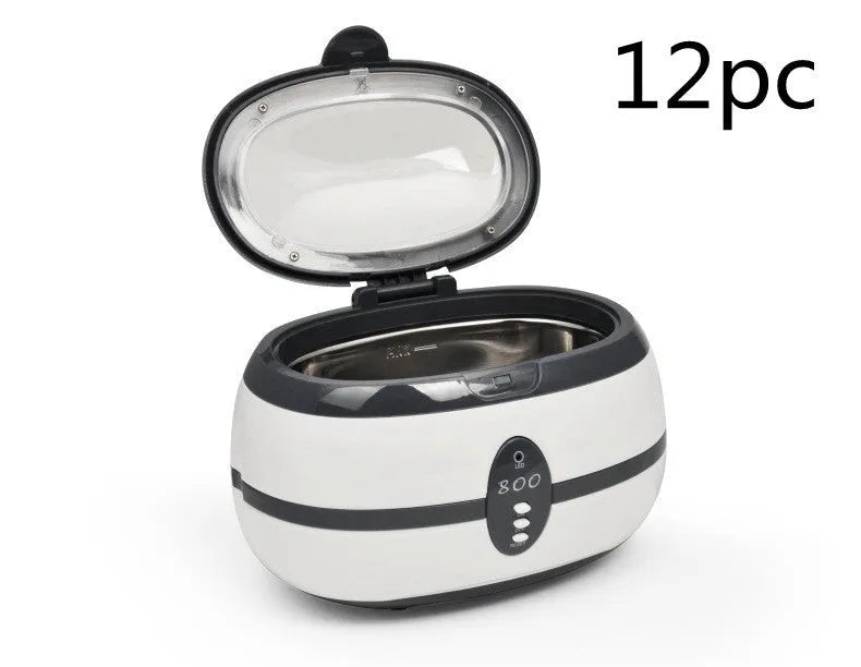 Ultrasonic glasses and jewellery cleaning machine with 35W frequency and 155mm chamber