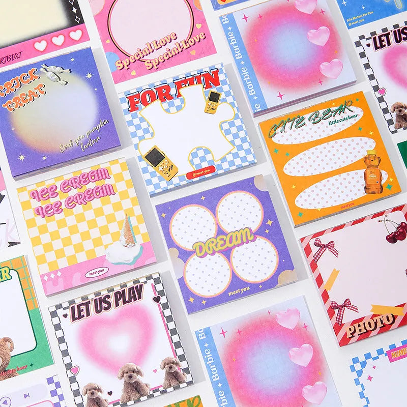 Korean note paper pad with 90 sheets showing Trick-or-treat cover design