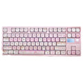 Pink cartoon anime design keycaps with full five-sided sublimation printing for mechanical keyboards