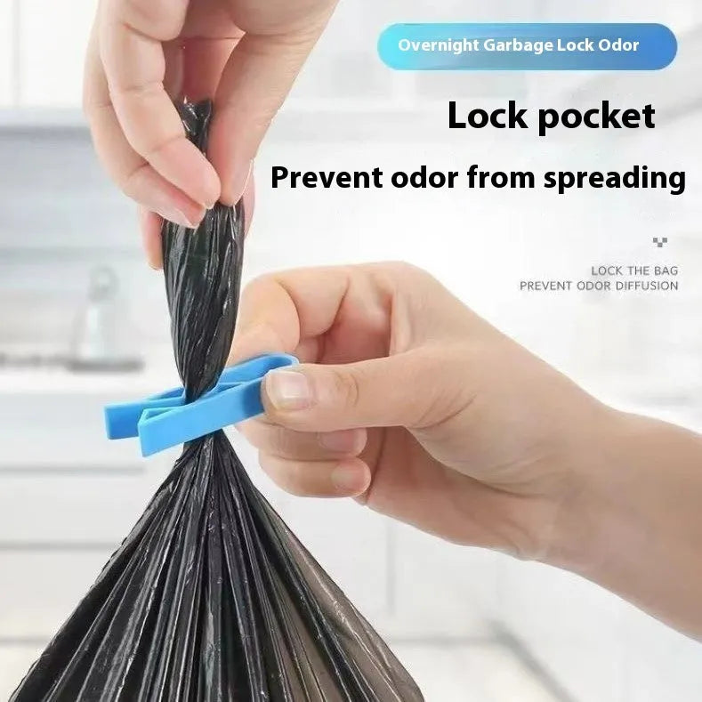 PP plastic non-slip clip for fixing bin liners to the side of a rubbish bin