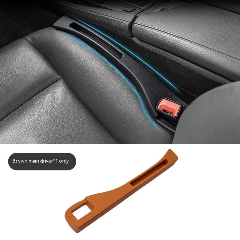 Black waterproof plastic car seat gap storage pocket with handle.
