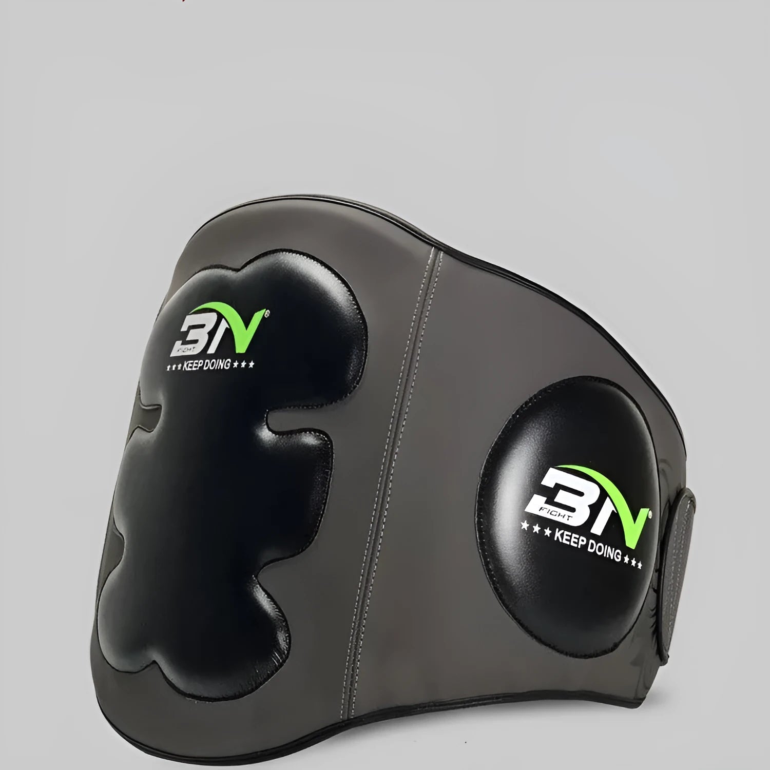 Sanda boxing waist protection target in dark grey with thickened padding for chest strikes