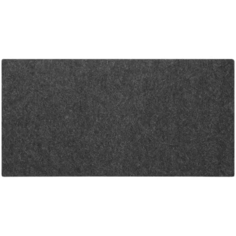 Black gray non-slip felt desk pad 80 cm by 40 cm with soft wool surface