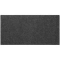 Black gray non-slip felt desk pad 80 cm by 40 cm with soft wool surface
