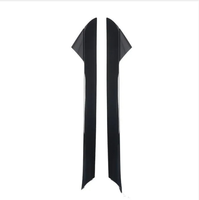 Black Ford front windshield trim panel set with part numbers BB5Z-7803144-AA and BB5Z-7803145-AA