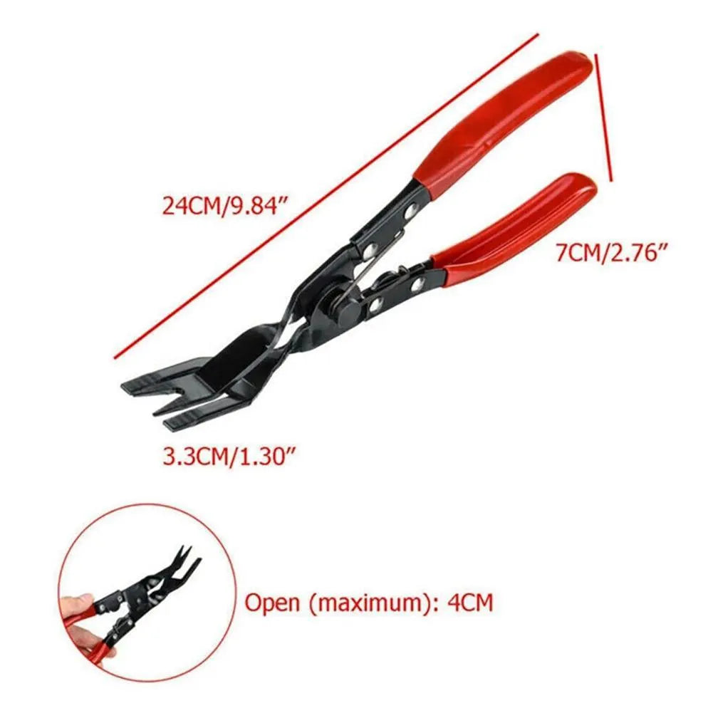 Blue steel car door panel removal pliers with 235mm length for interior clamp disassembly