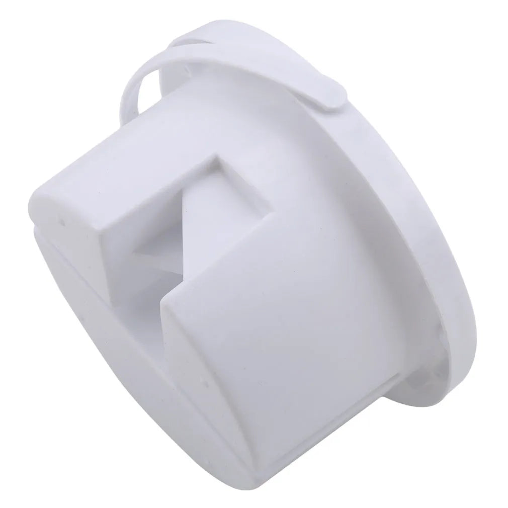 White cylindrical plastic brush holder for painting, 16.5 cm diameter