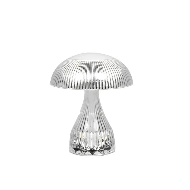Three-colour changing USB rechargeable bedside lamp with 20x16cm acrylic body