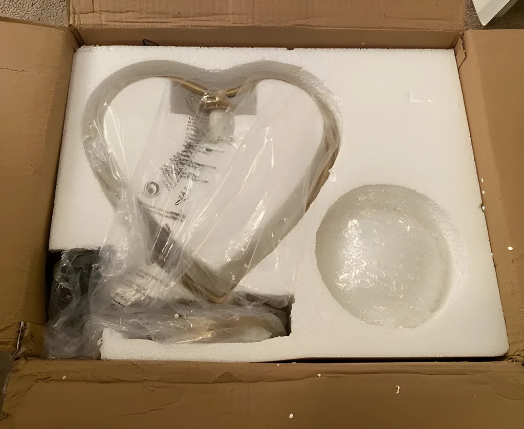 White heart-shaped decorative lamp with LED tea light illumination