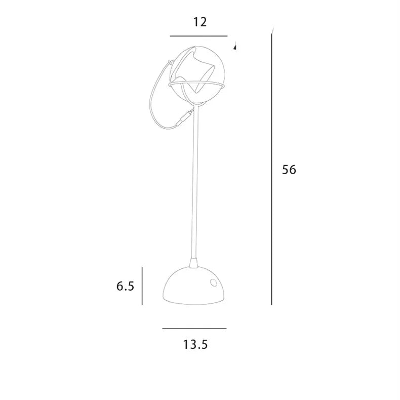 Dimmable desk lamp with creative glass shade and touch switch control