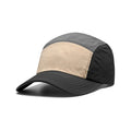 Men's khaki quick-drying baseball cap with curved brim and five-panel construction.