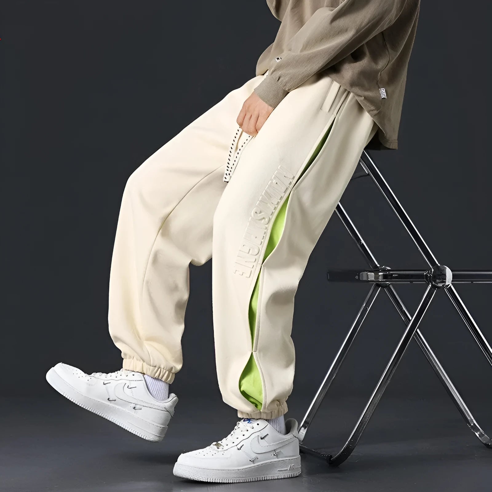 Men's loose cotton trousers with ankle banded design and micro elastic fabric in various colours
