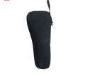 Black cloth storage bag for mobile phone stabiliser accessories showing compact size