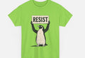 Loose fit cotton summer T-shirt in black, shown on a hanger