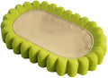 Green oval cat scratch pad bowl bed made from sisal measuring 650mm by 420mm