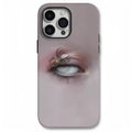 Dark heterochromatic spider pattern protective resin case for iPhone 15 Pro Max on a phone