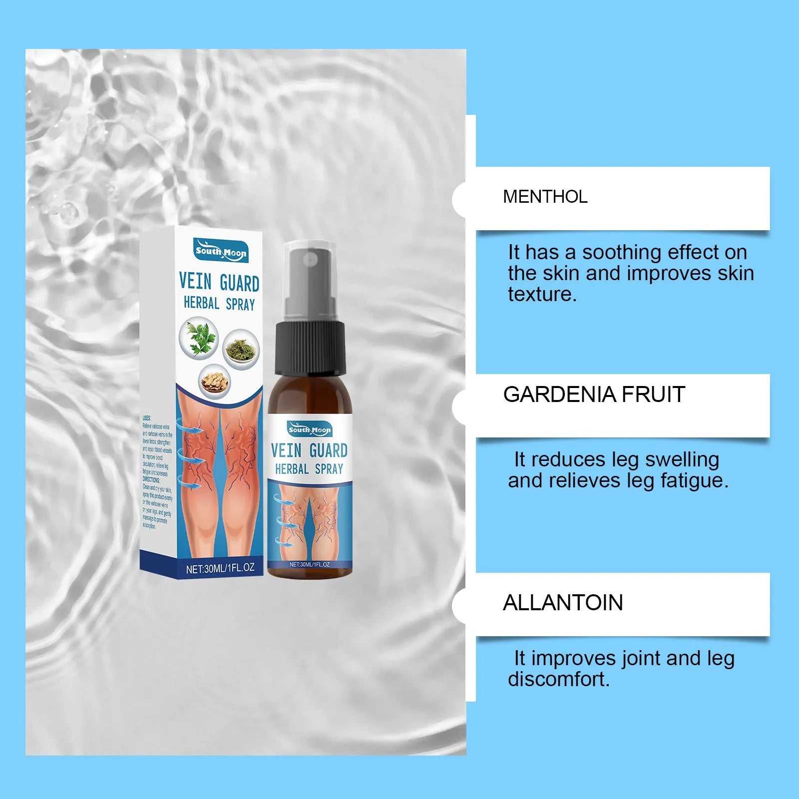 30ml bottle of Herbal Body Care Spray Gentle with a spray nozzle.