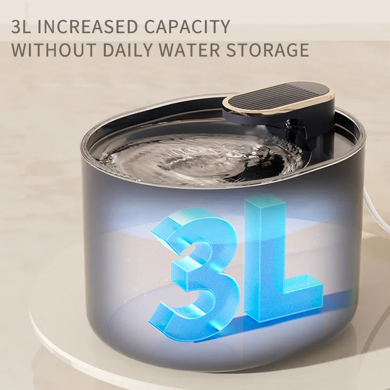 Automatic pet water fountain in Berlin Blue colour with USB cable and water pump.
